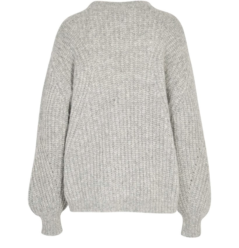 Anine Bing Jolie Sweater in Heather Grey Blond Genius