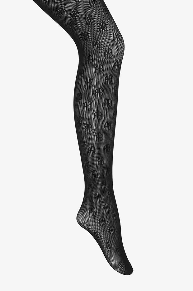 Anine Bing - Josephine Tights in Black Monogram