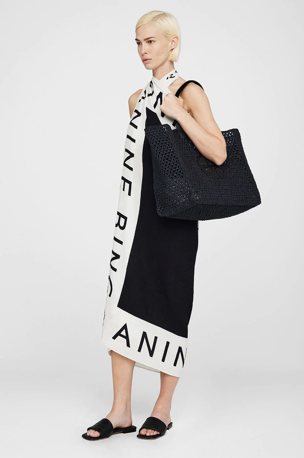 Anine Bing - Large Rio Tote - Black In Black