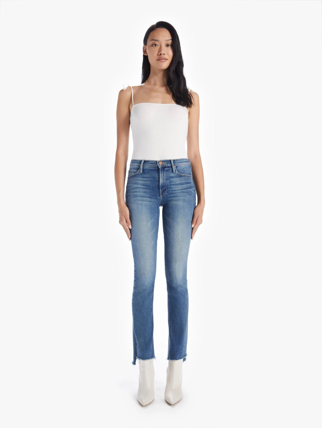 Mother Denim - The Runaway Step Fray Flare Jeans in Leaps and Bounds