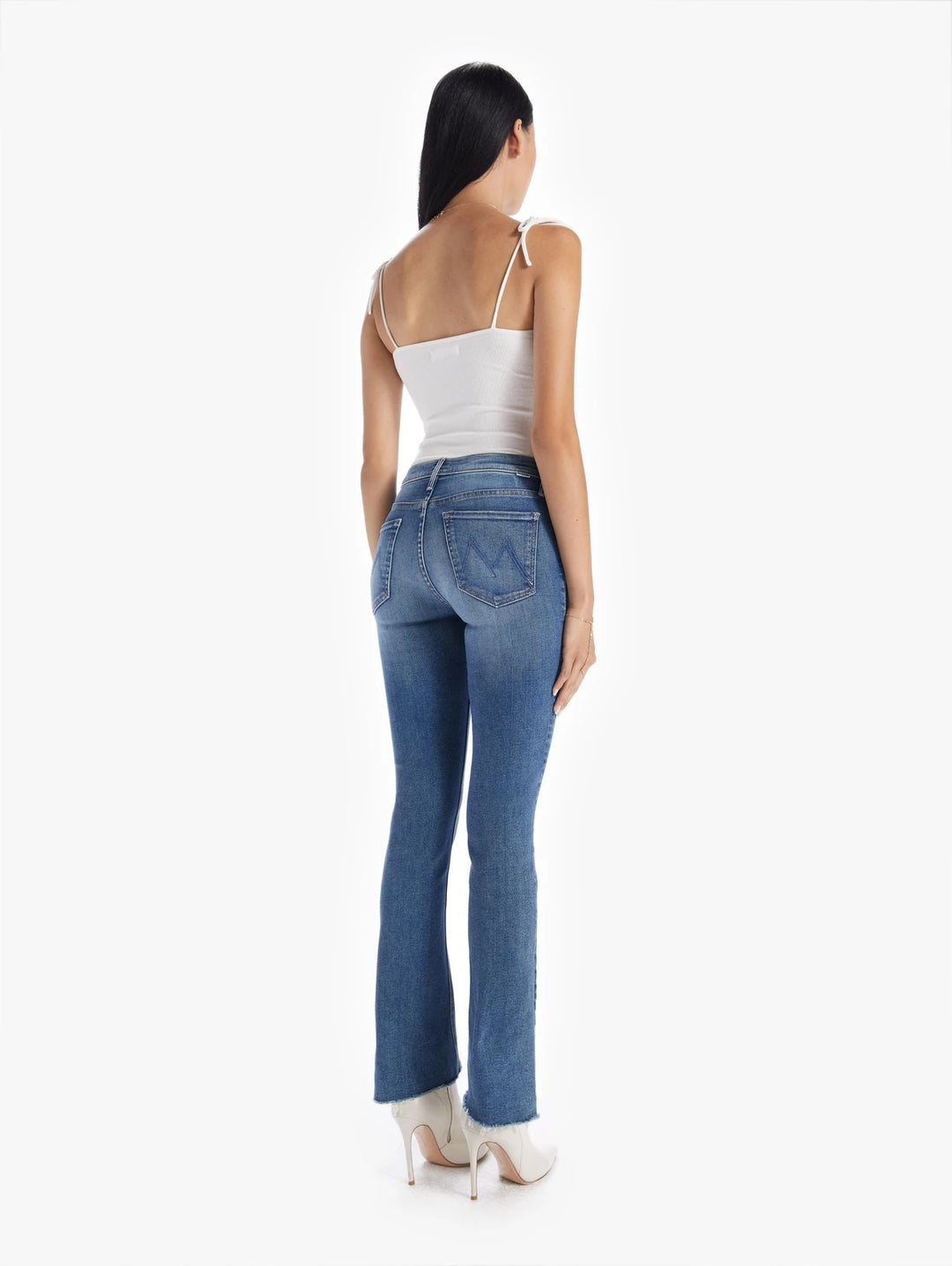 Mother Denim - The Runaway Step Fray Flare Jeans in Leaps and Bounds