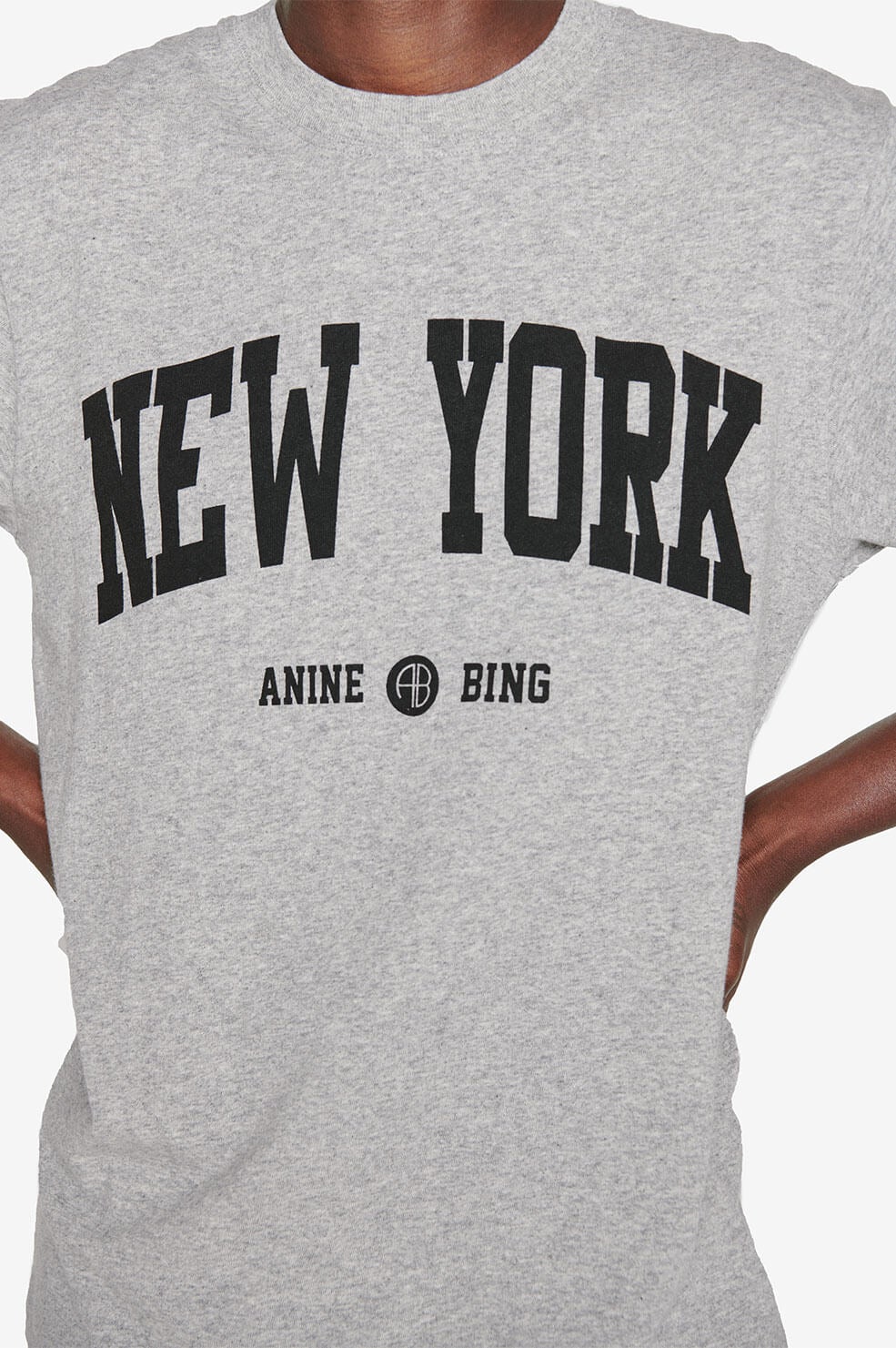 Anine Bing Lili Tee University New York in Heather Grey Blond