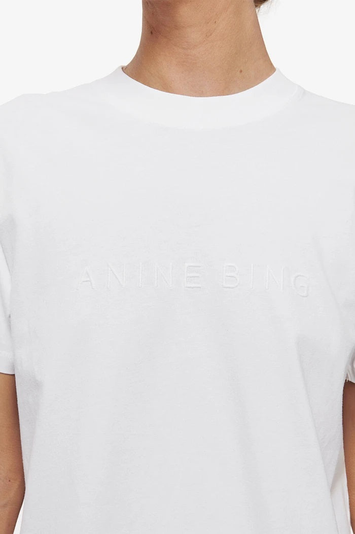 Anine Bing Lili Tee in Tonal White Blond Genius