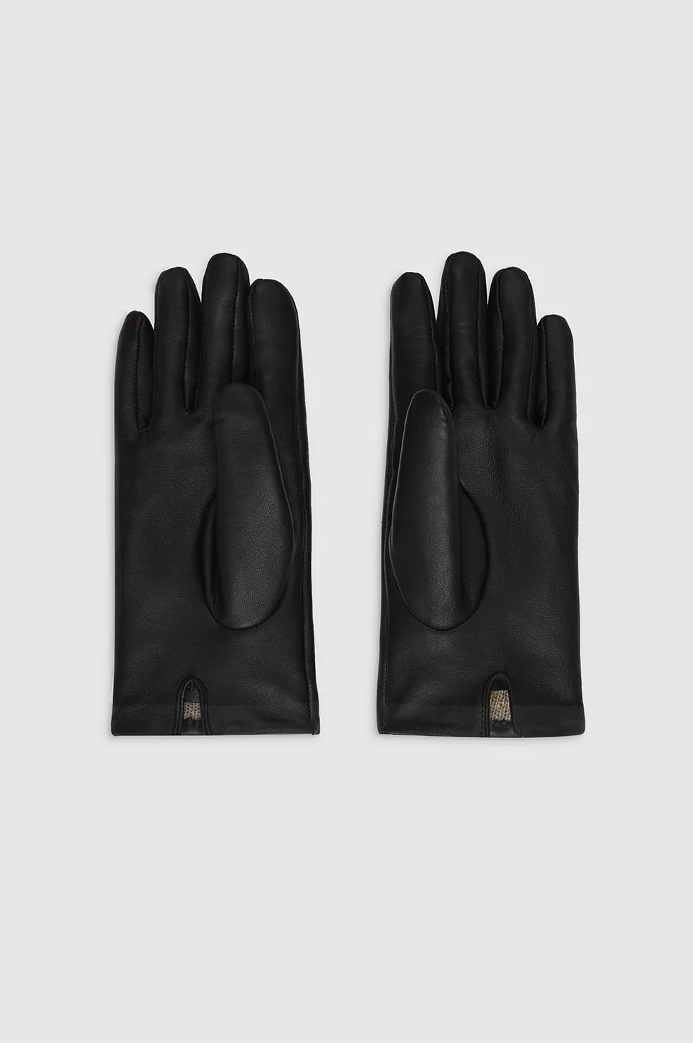 Anine Bing Signature Link Gloves Black In Black Blond Genius