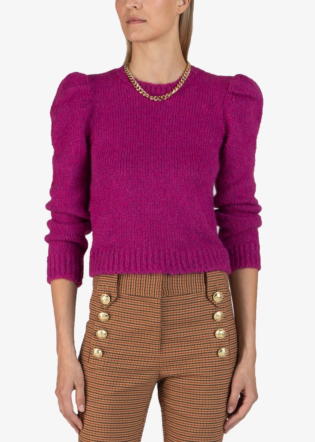 Derek lam 10 crosby discount locken puff-sleeve knit sweater