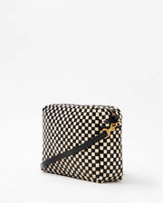 Clare V. - Marisol in Black & Cream Woven Checker