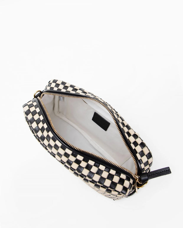 Clare V. - Marisol in Black & Cream Woven Checker