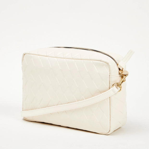Clare V. Marisol w/ Front Pocket in Cream Perf - Bliss Boutiques