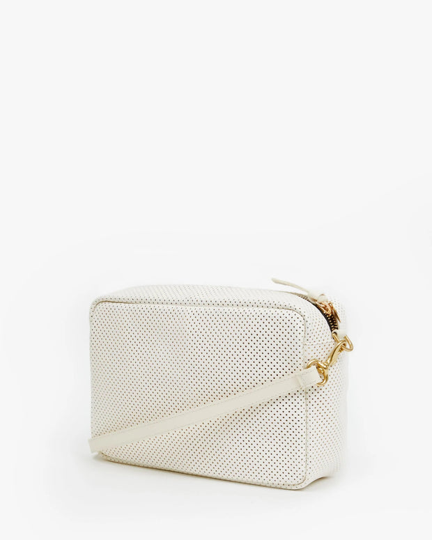 Clare V. Marisol w/ Front Pocket in Cream Perf - Bliss Boutiques