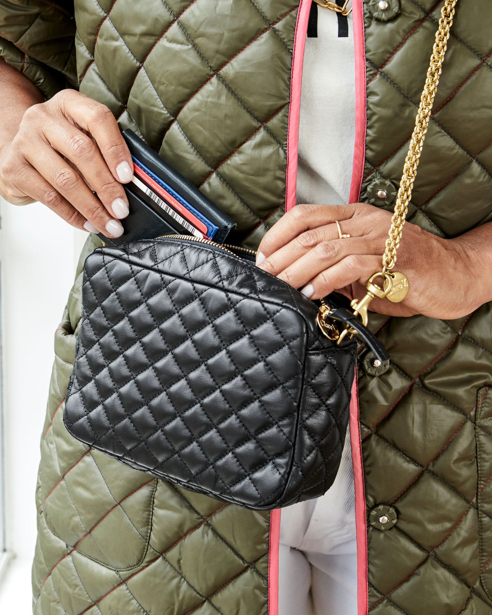 Clare V. Midi Sac in Black Quilted Fantastic Blond Genius