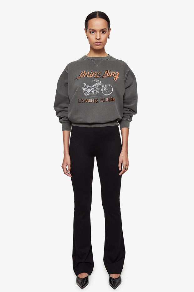 Anine Bing - Ramona Sweatshirt Motorcycle in Black | Blond Genius