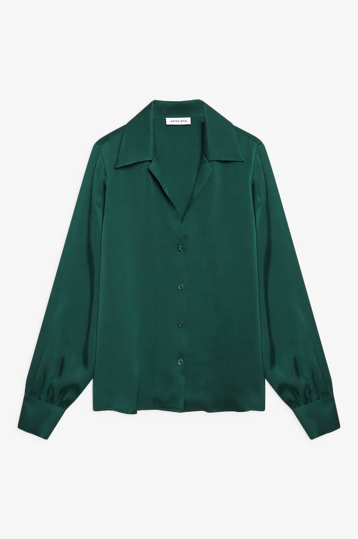 Anine Bing - Mylah Shirt in Emerald Green