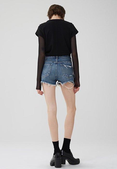 AGOLDE Parker Vintage Cut Off Short in Rock Steady