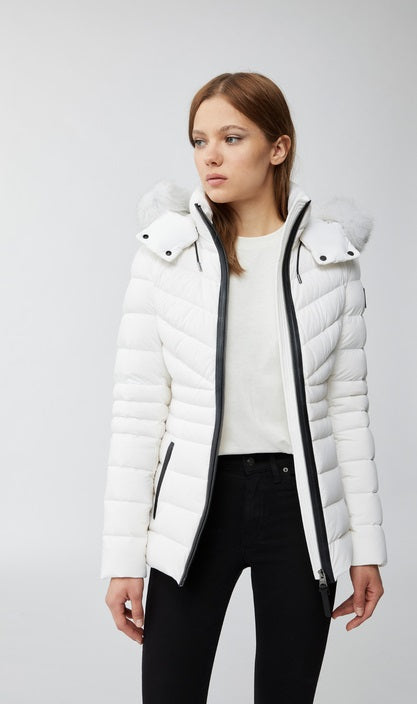 Mackage Patsy Lightweight Down Jacket in Off White