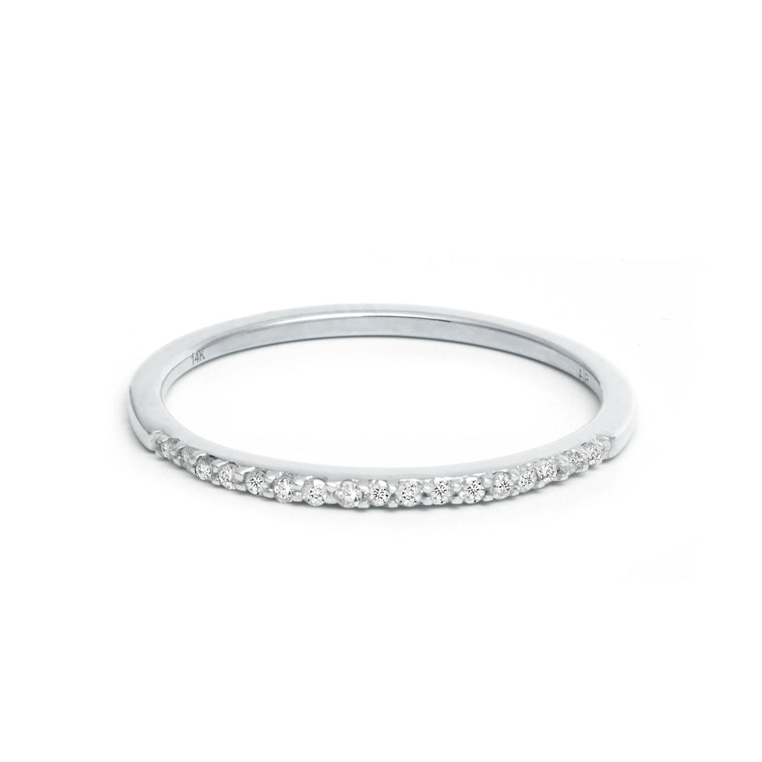 Adina - Pave Band Ring in Silver