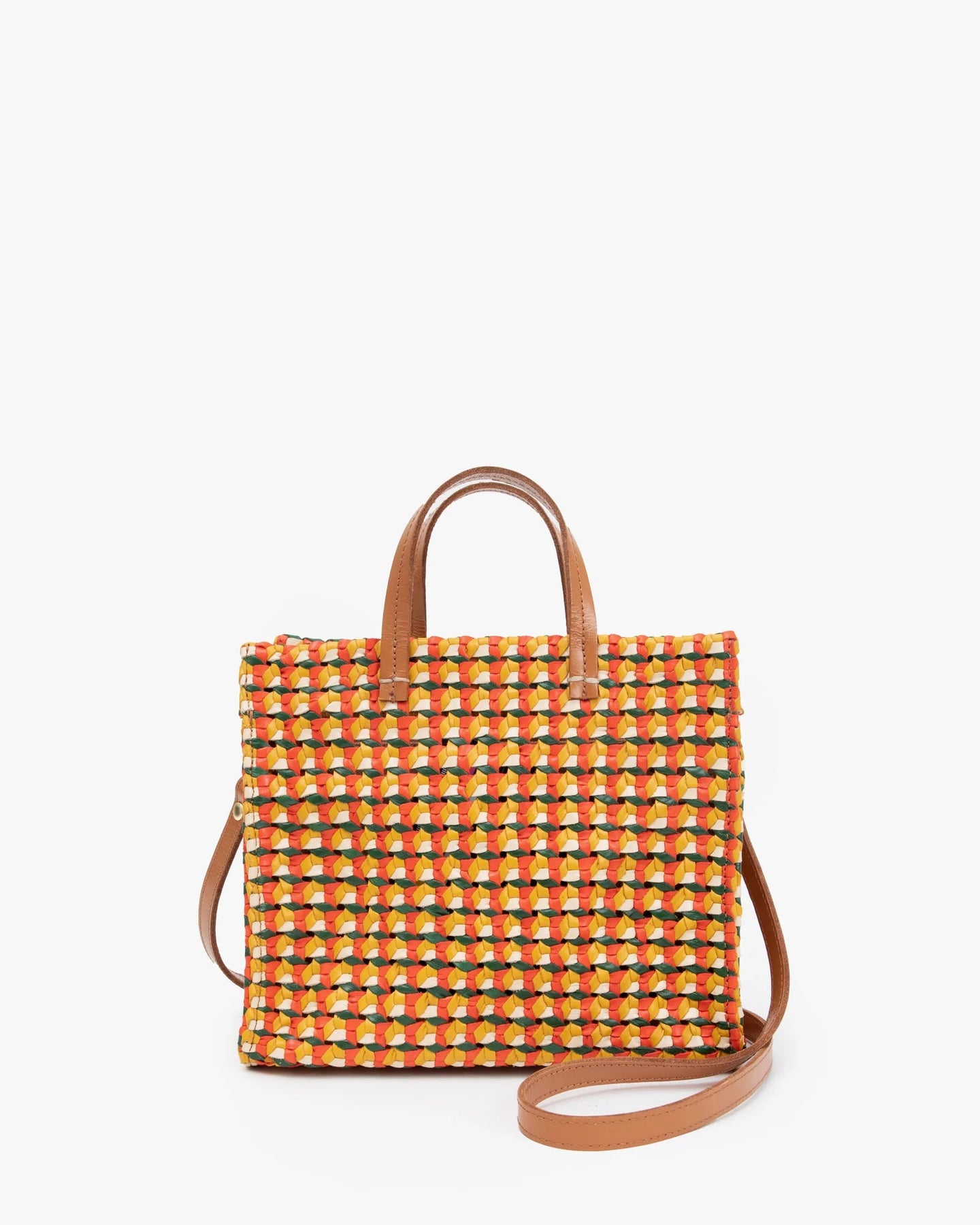 Clare V. Rattan Petit Simple Tote in Cream - Bliss Boutiques