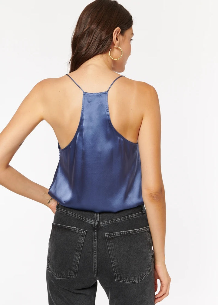 Cami NYC - Racer Charmeuse Cami in Coastal