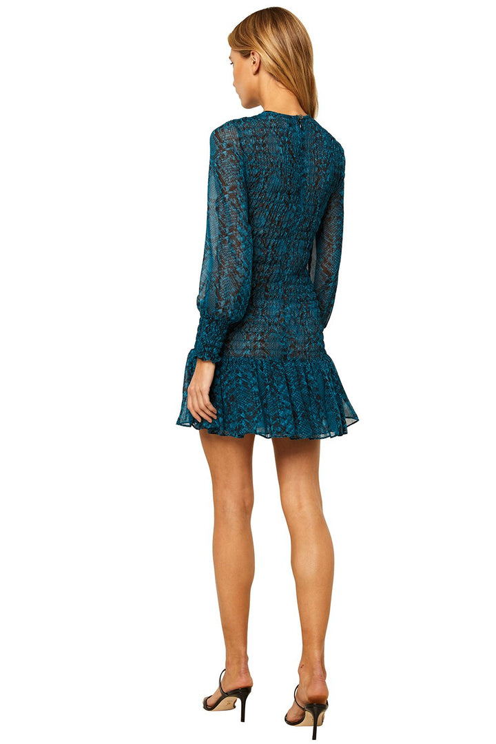 Misa - Roisin Dress in Teal Snake