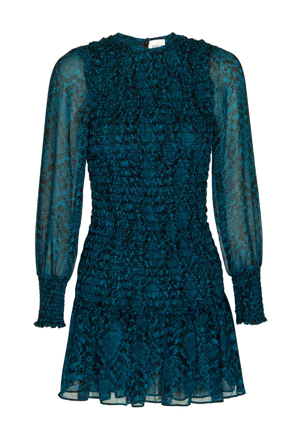 Misa - Roisin Dress in Teal Snake