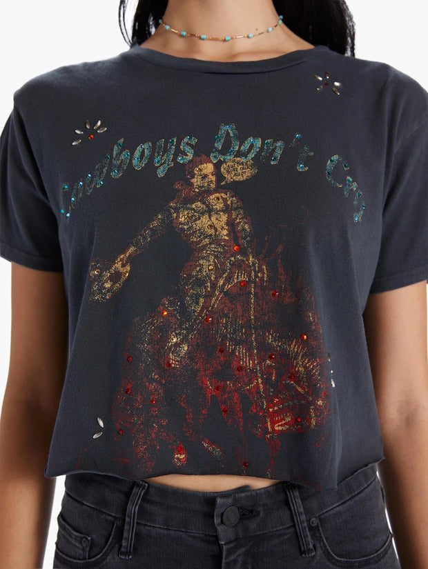 Mother - The Rowdy Cutoff Tee in Cowboys Don't Cry | Blond Genius