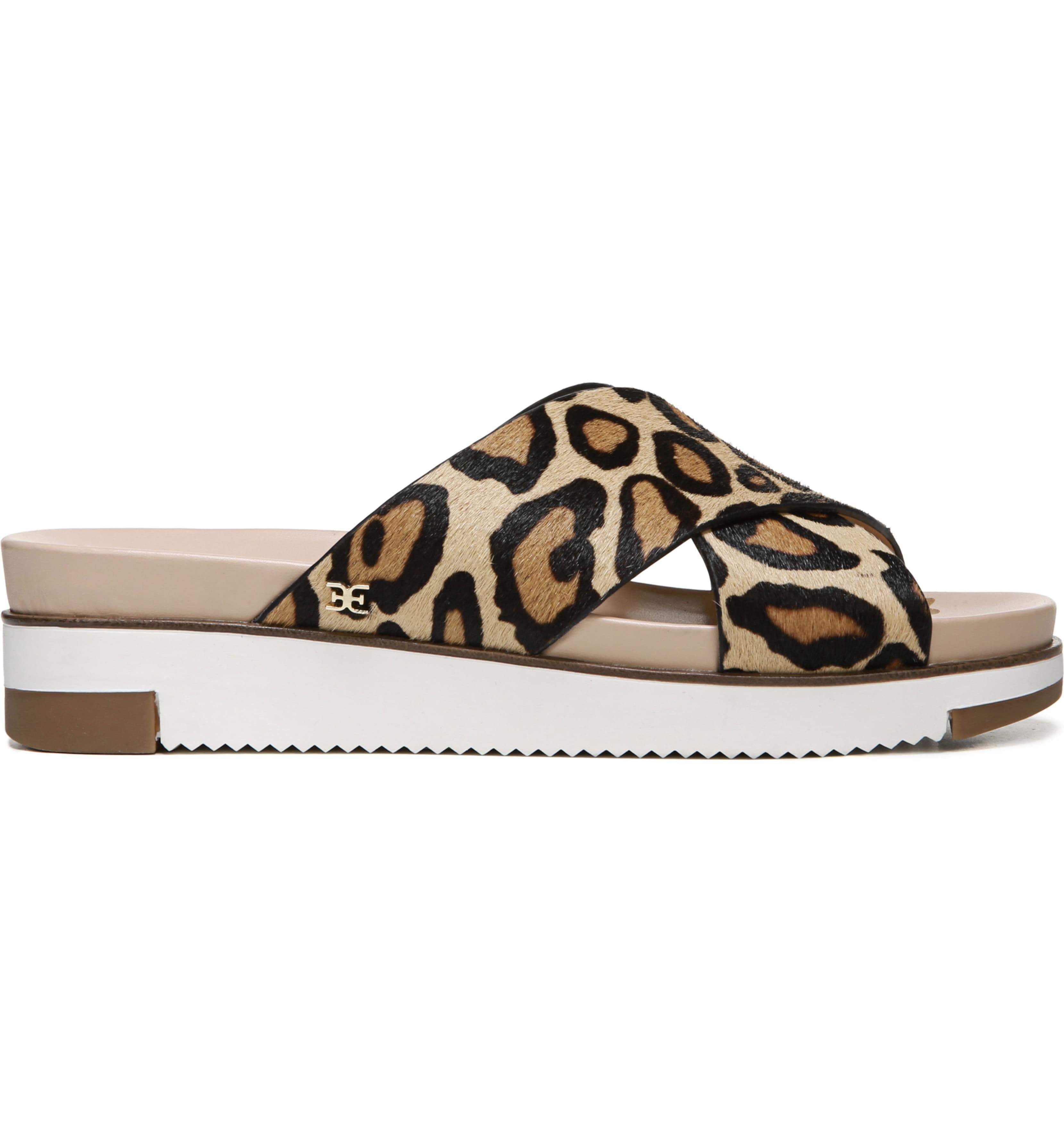 Sam edelman leopard store slide sandals