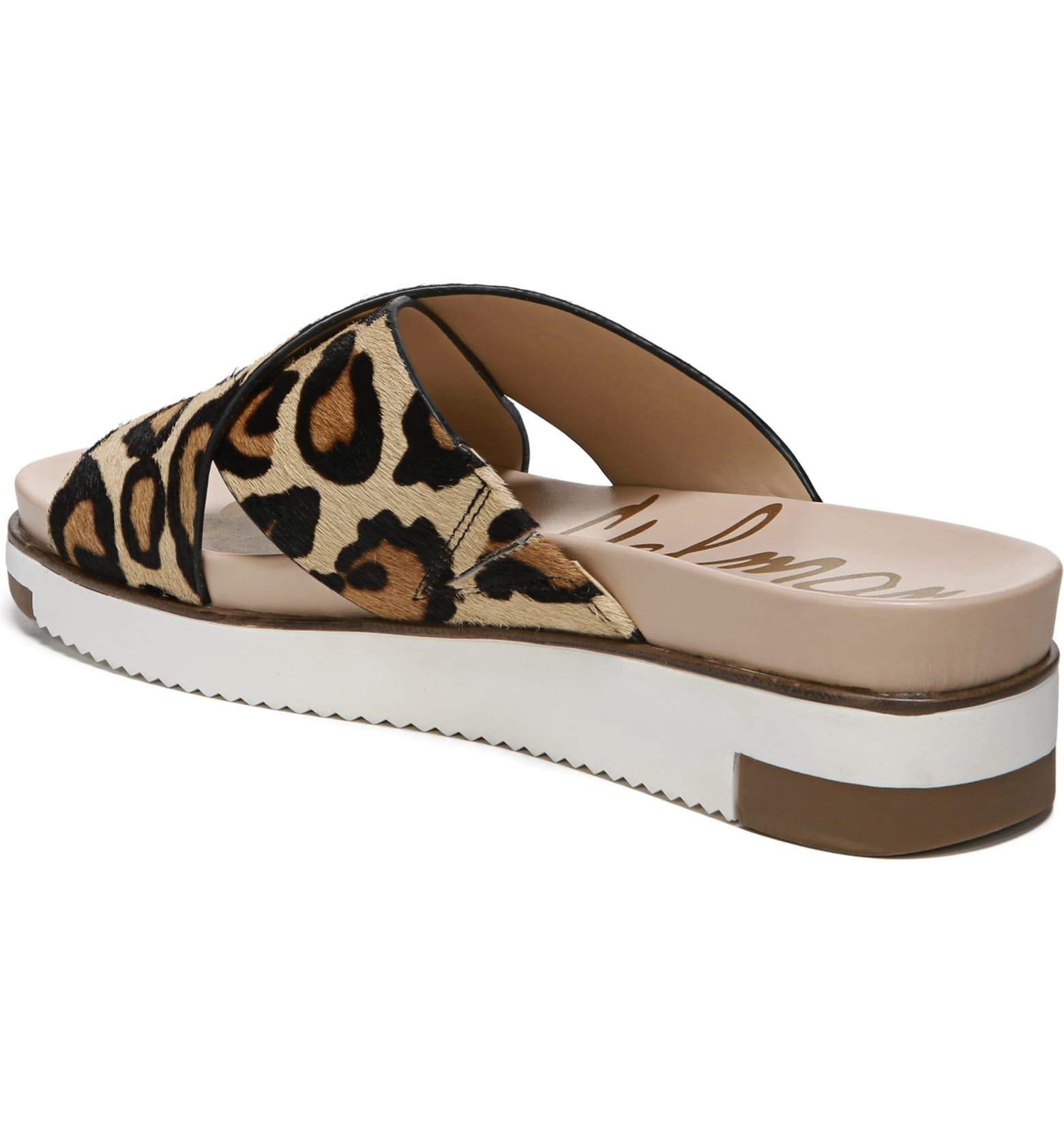 Sam Edelman Audrea Slide Sandal in Nude Leopard Blond Genius