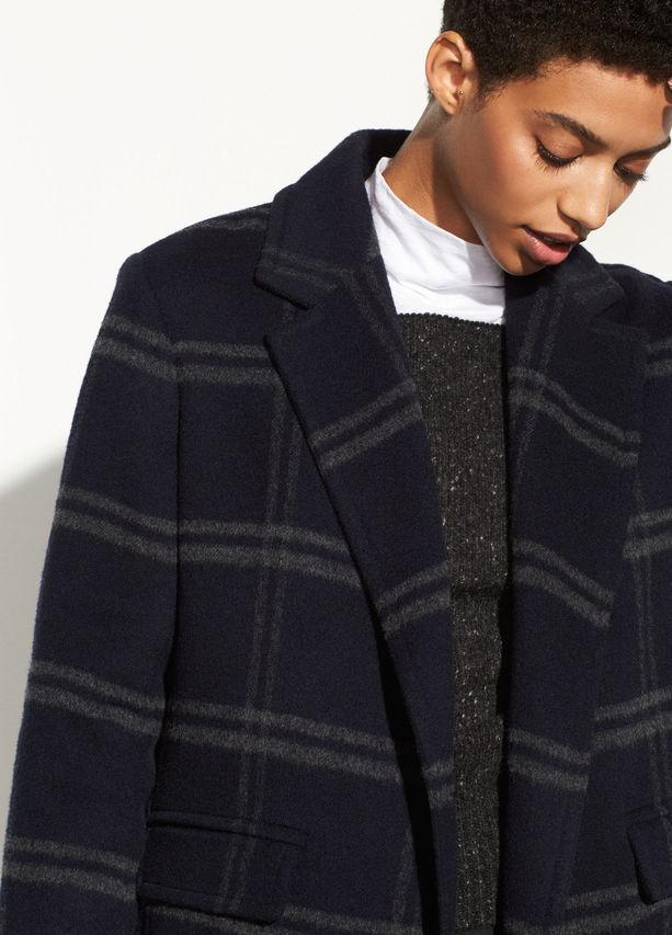 Vince on sale plaid coat