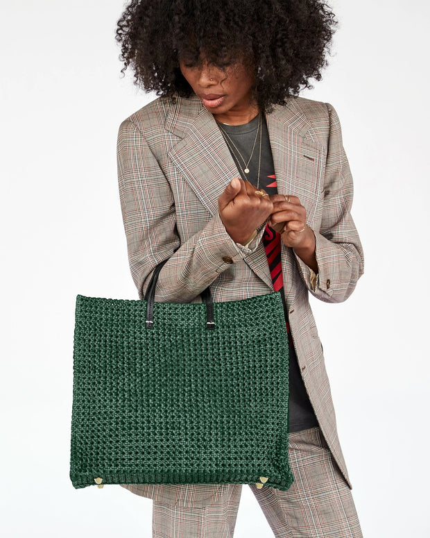 Clare V. Simple Tote - Plum Rattan on Garmentory