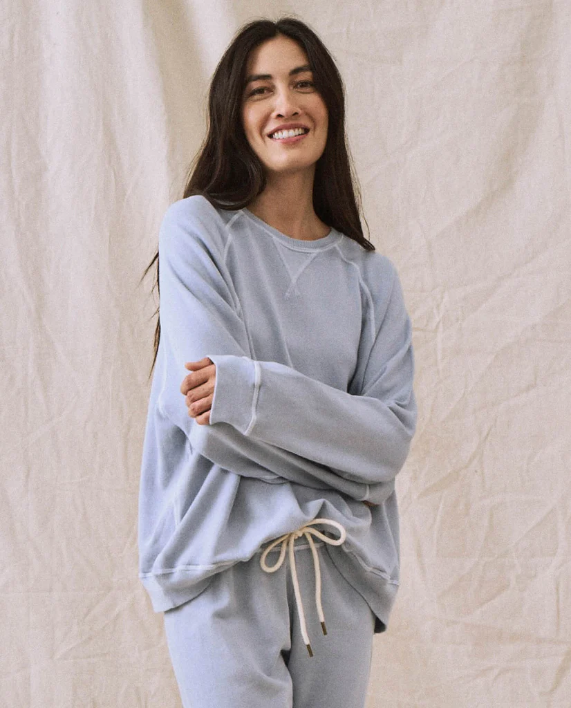 The Great - The Slouch Sweatshirt In Whisper Blue