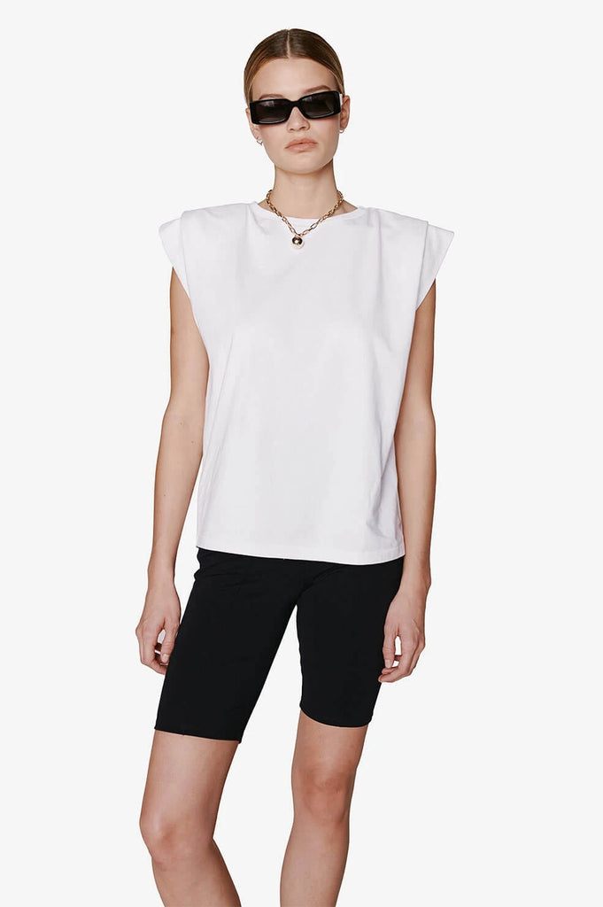 ANINE BING Tanner Padded Tank - Washed Black store