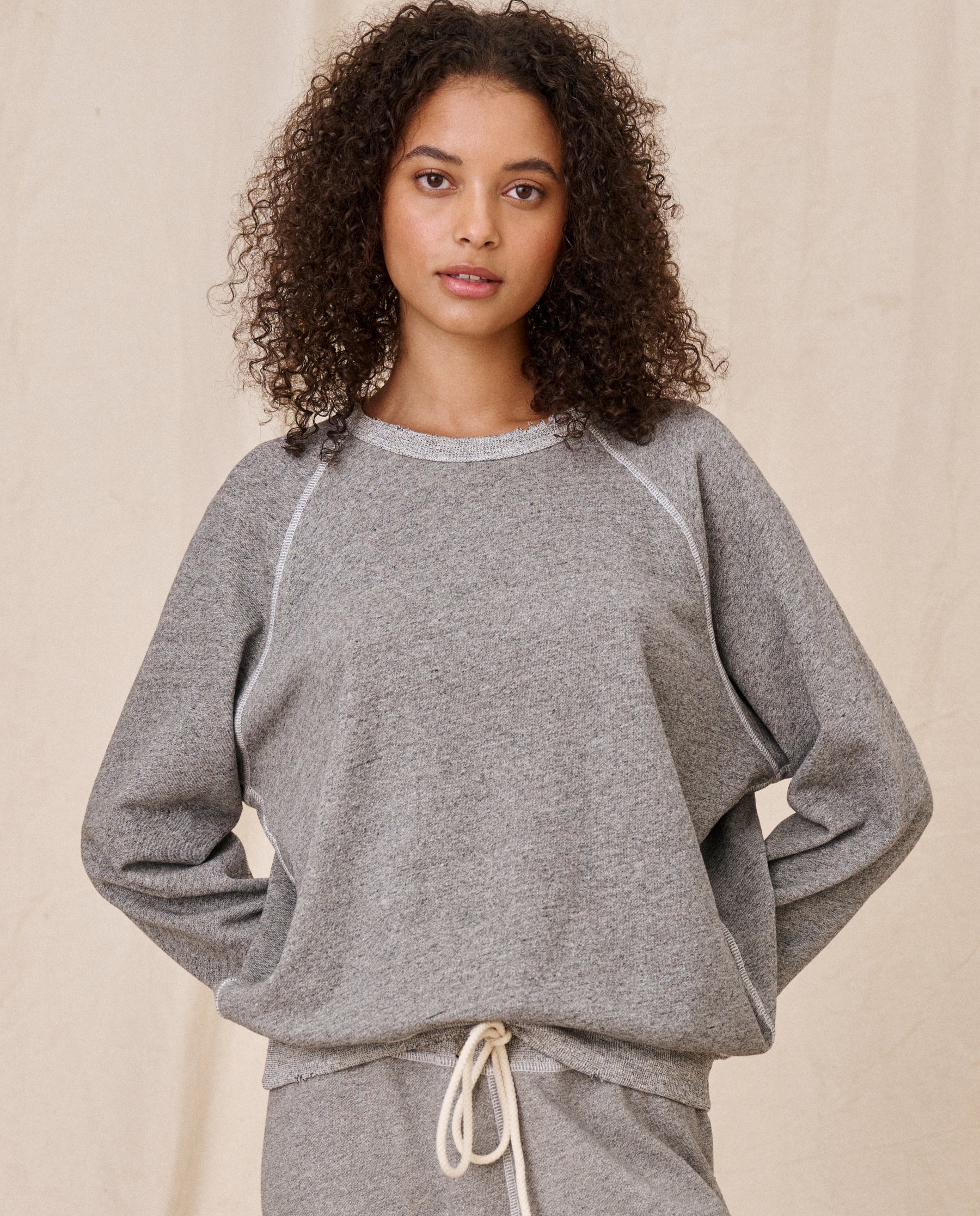 The Great The College Sweatshirt in Varsity Grey