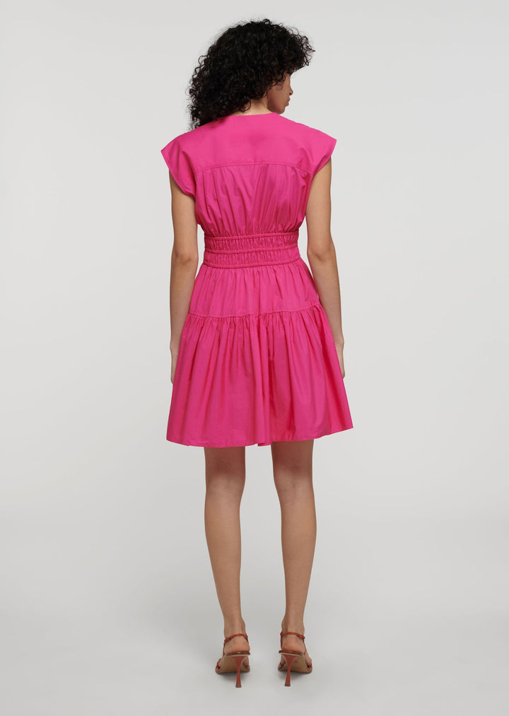 Derek Lam 10 Crosby - Tora V-Neck Dress In Fuchsia