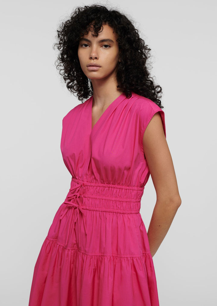 Derek Lam 10 Crosby - Tora V-Neck Dress In Fuchsia