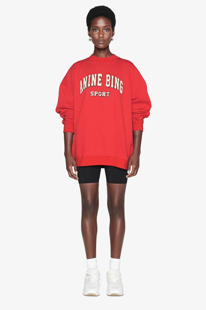 Anine Bing Tyler Sweatshirt in Red Blond Genius