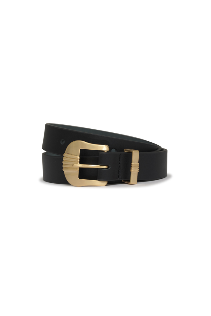 Anine Bing Waylon Belt in Black and Gold Blond Genius