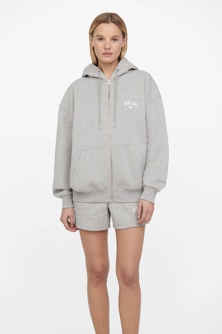 Anine Bing - Zane Hoodie in Heather Grey