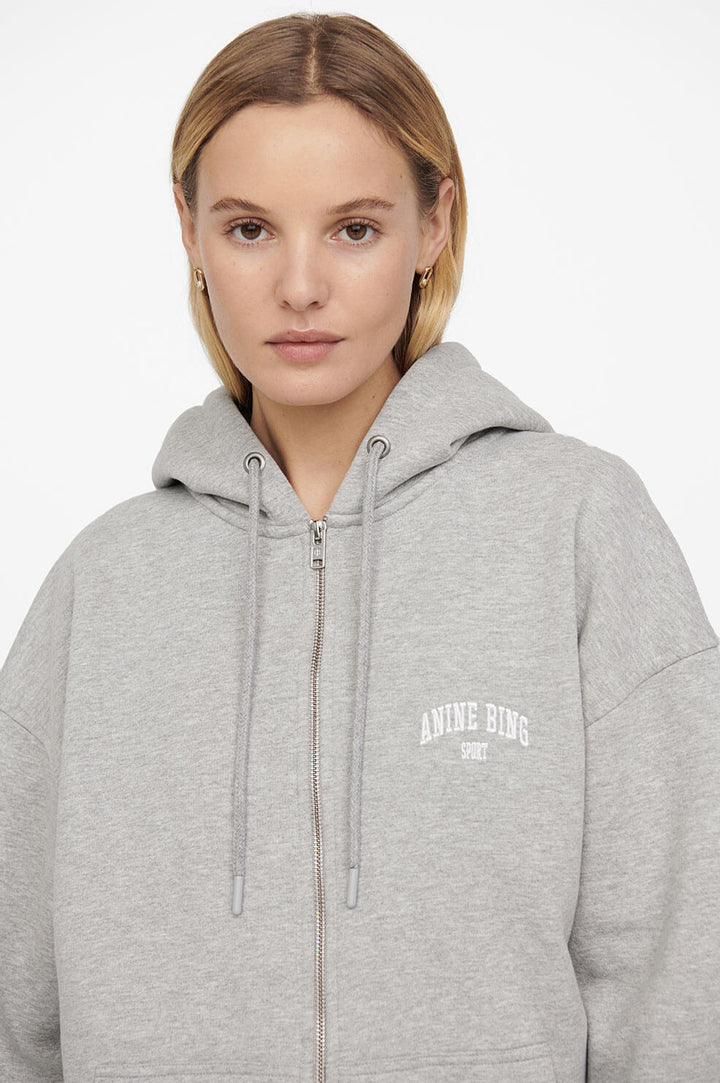 Anine Bing - Zane Hoodie in Heather Grey