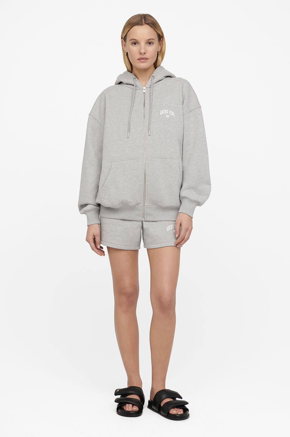 Anine Bing - Zane Hoodie in Heather Grey